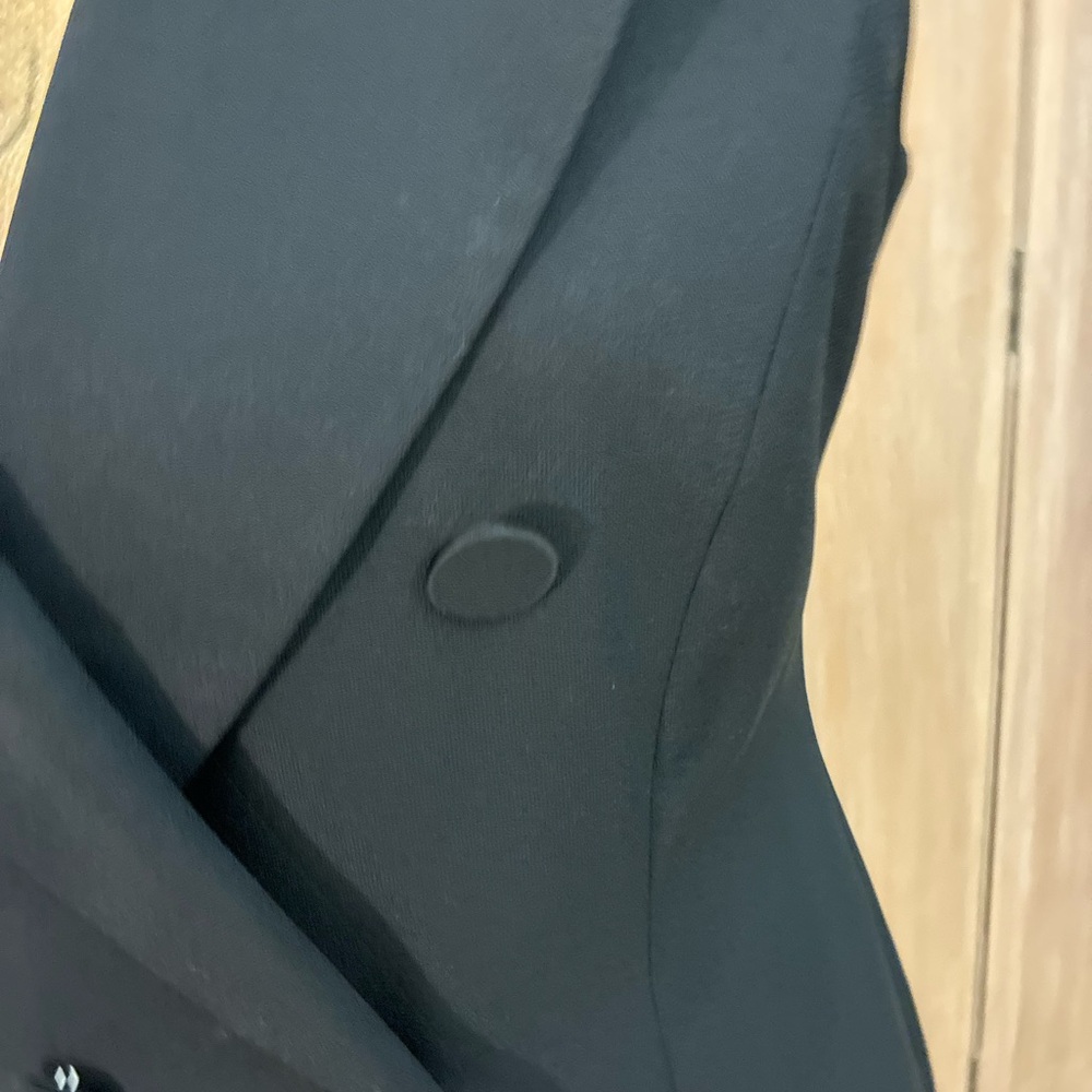 VTG 1996 Laundry Black Blazer Dress Double Breasted 90s Minimalist Chic CBK Sz 8 - Picture 5 of 16